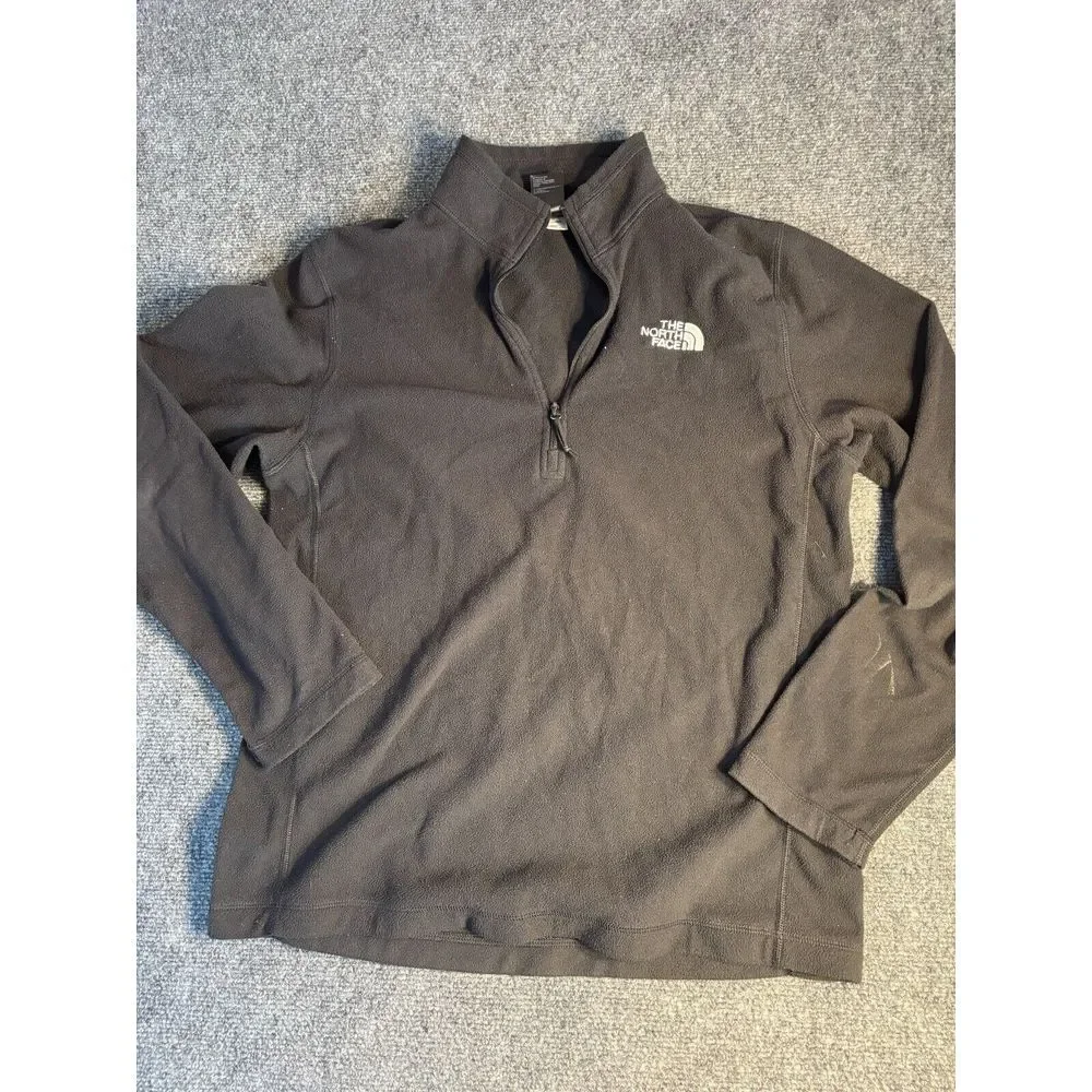 The North Face Sweatshirt Men's S Black Fleece Polyester Long Sleeve Quarter Zip